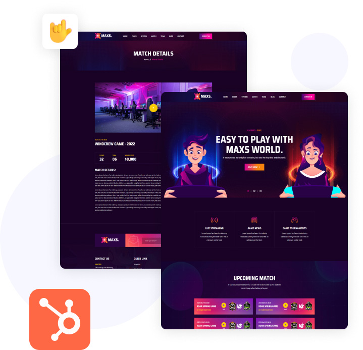 Maxs - Gaming theme for HubSpot CMS