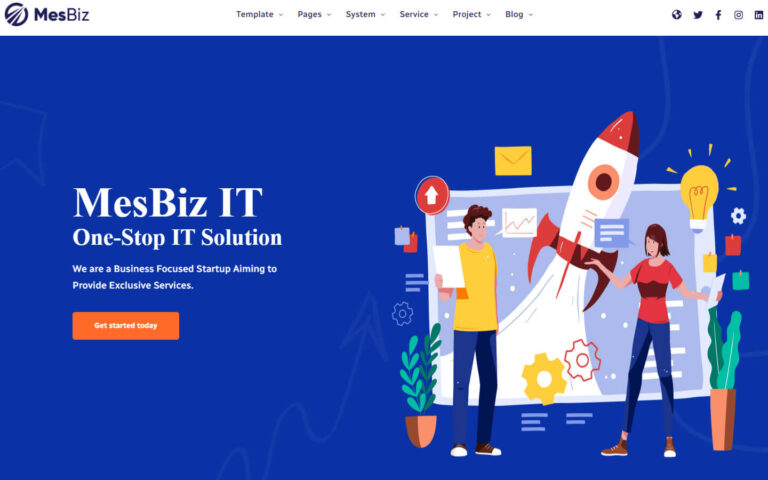 Mesbiz – Multipurpose Business Theme for HubSpot