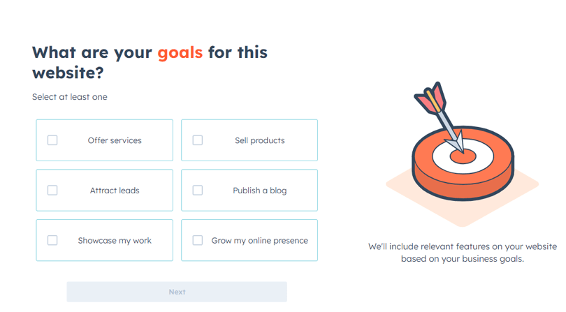 Select your Goals